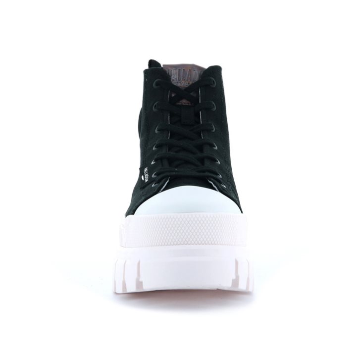 Chaussures Plateforme Palladium Revolt Hi TX Femme Noir Blanche | FR NED593Q